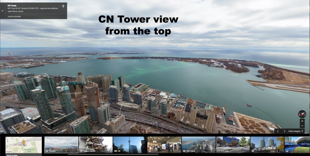 CN Tower view from the top