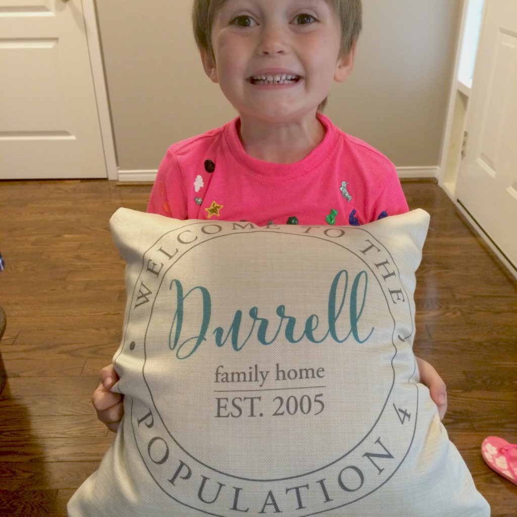 Even my kid loves our Little Monkey Designs personalized pillow.