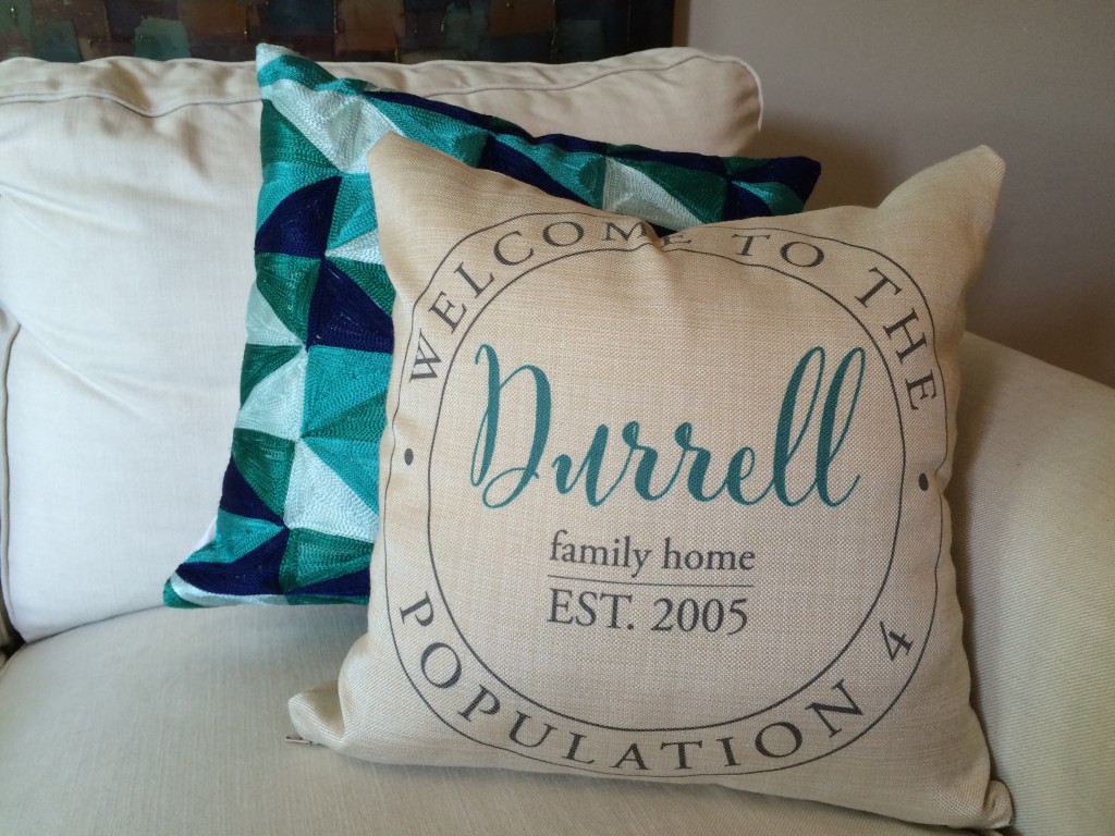 Little Monkey Designs personalized pillows are beautifully designed and the covers are removable for easy washing.