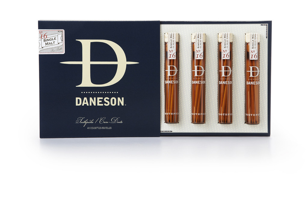 Give the sophisticate in your life a truly unique gift -- Daneson toothpicks made with magical ingredients like essential oils and single malt scotch.