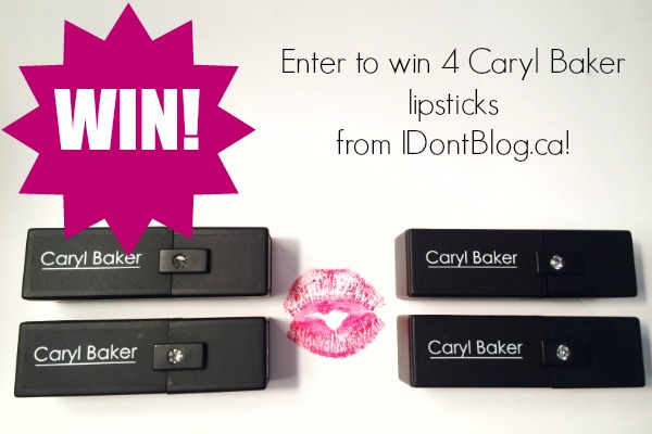 Enter to win 4 Caryl Baker lipsticks from IDontBlog.ca