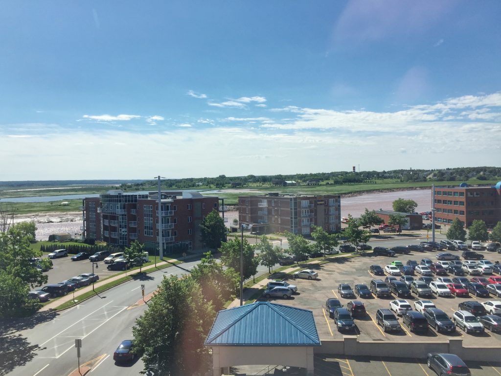 We could see the Tidal Bore from our room at the Marriott Residence Inn in Moncton